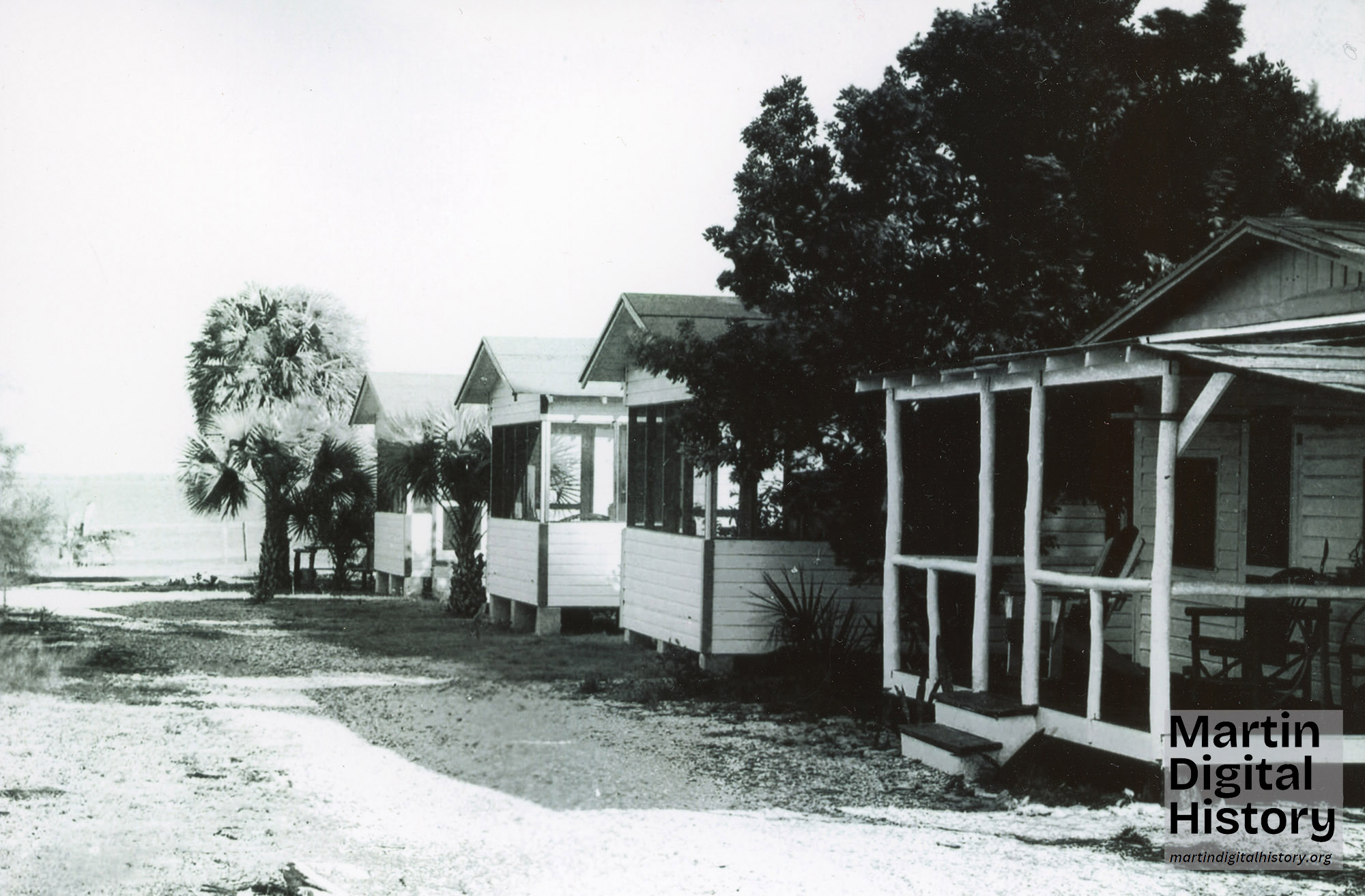 Cabins in Ward's cottages and trailer park, located at Indian River Drive where the Jensen Bridge met the road.