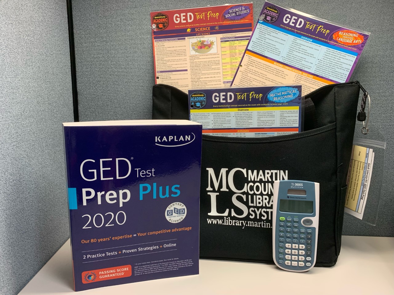 Adult literacy kit with GED Prep materials
